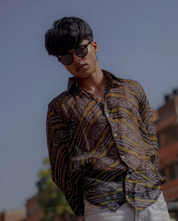 Black_Chiffon_Bandage_Shirt
