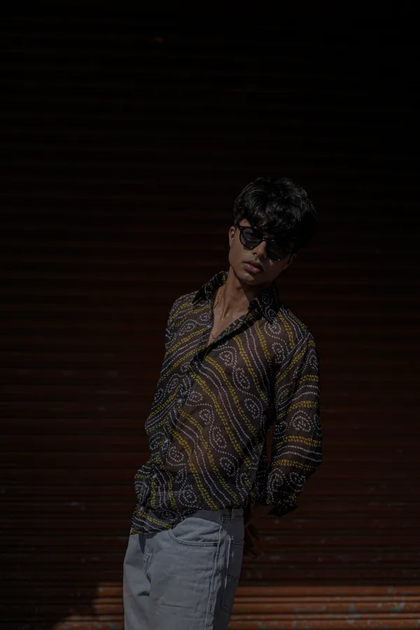 Black_Chiffon_Bandage_Shirt
