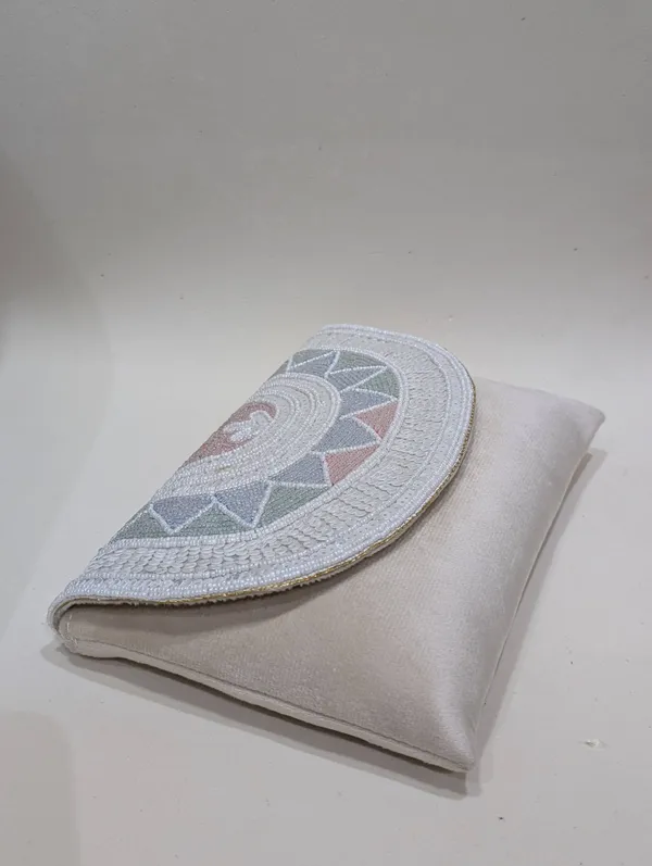 Beige_Silk_Beaded_Sequin_Embroidered_Flap_Clutch_For_Women
