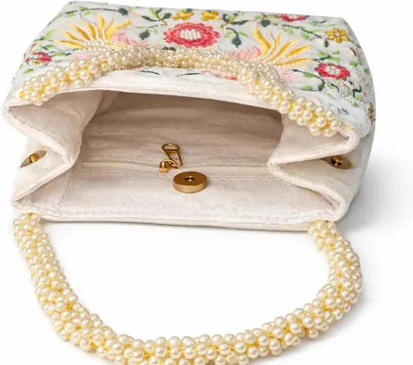 White_Floral_Bird_Embroidered_Black_Potli_Bag