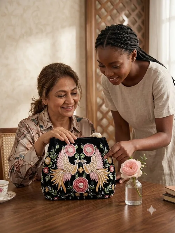 Black_Floral_Bird_Embroidered_Black_Potli_Bag