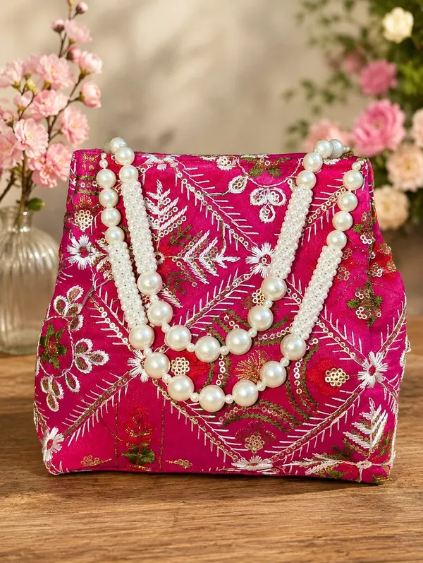 Rani_Pink_Floral_Embroidered_Pearl_Handle_Potli_Bag