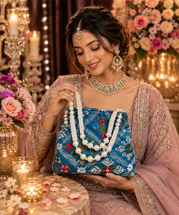 Royal_Blue_Floral_Embroidered_Pearl_Handle_Potli_Bag