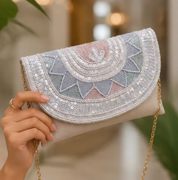 Beige_Silk_Beaded_Sequin_Embroidered_Flap_Clutch_For_Women