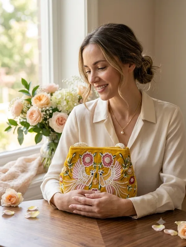 Yellow_Velvet_Beaded_Embroidered_Potli_Clutch_For_Women