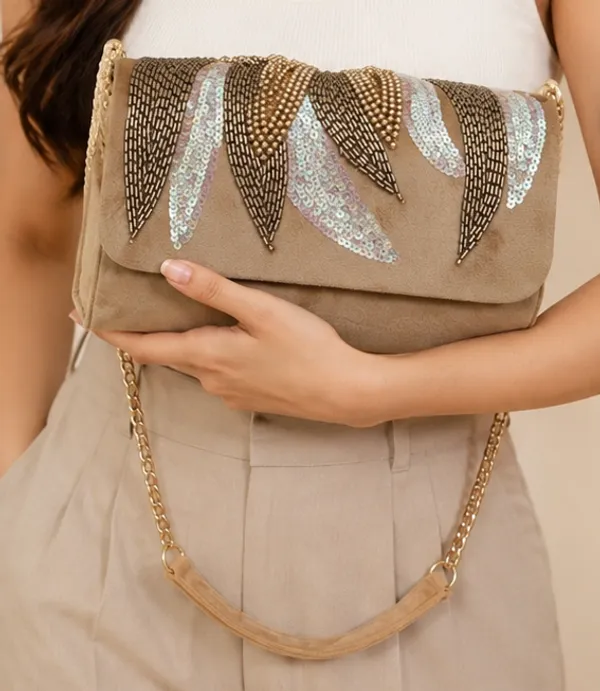 Beige_Silk_Beaded_Sequin_Embroidered_Clutch_For_Women