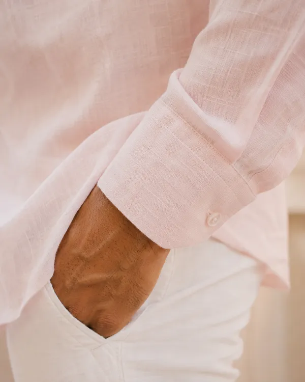 Powder_Pink_60s_Lea_Linen_Shirt(GSG1018)