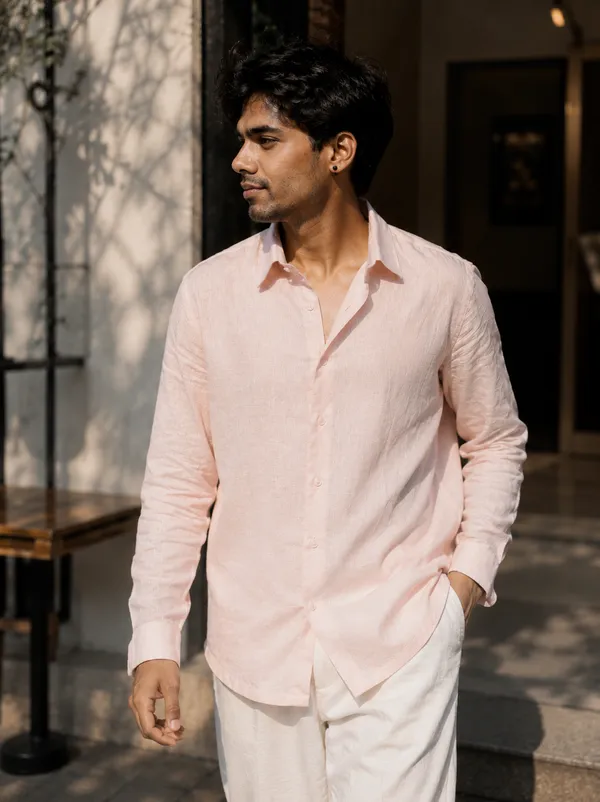 Powder_Pink_60s_Lea_Linen_Shirt(GSG1018)