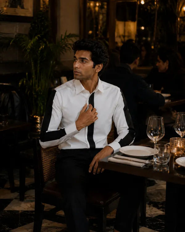 Mens_White_Giza_Cotton_Contrast_Panel_Shirt(GSG1031)