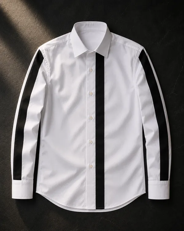 Mens_White_Giza_Cotton_Contrast_Panel_Shirt(GSG1031)