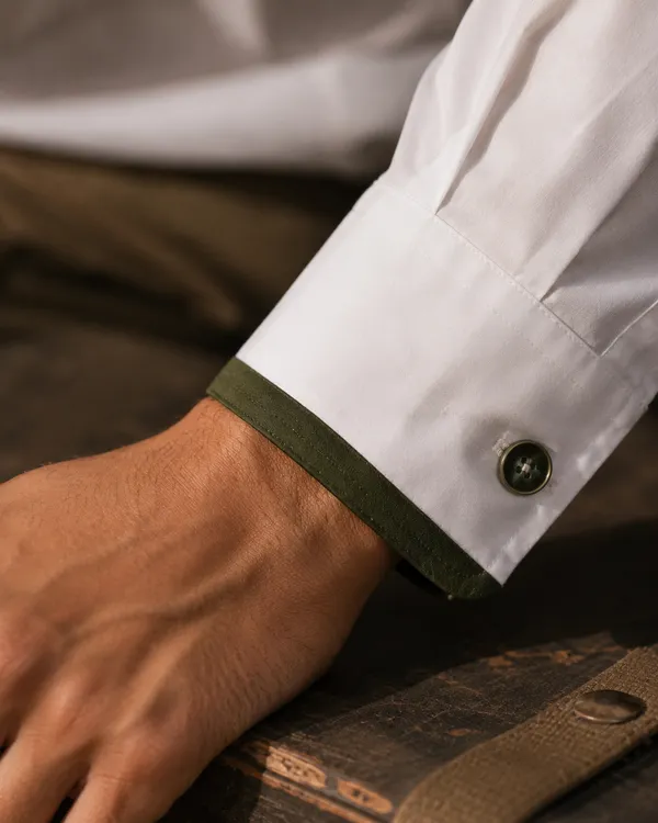 Mens_White_Giza_Cotton_Military_Accent_Shirt(GSG1017)