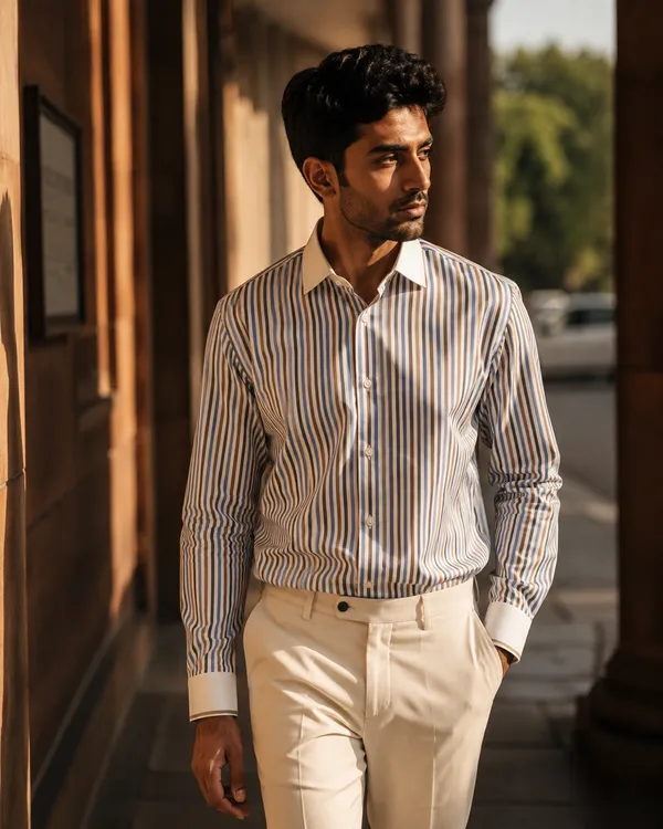 Mens_Albini_Cotton_Multi_Stripe_Dress_Shirt(GSG1023)