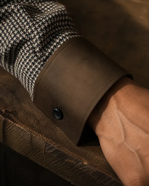 Mens_Albini_Stretch_Cotton_Micro_Check_Shirt(GSG1032)