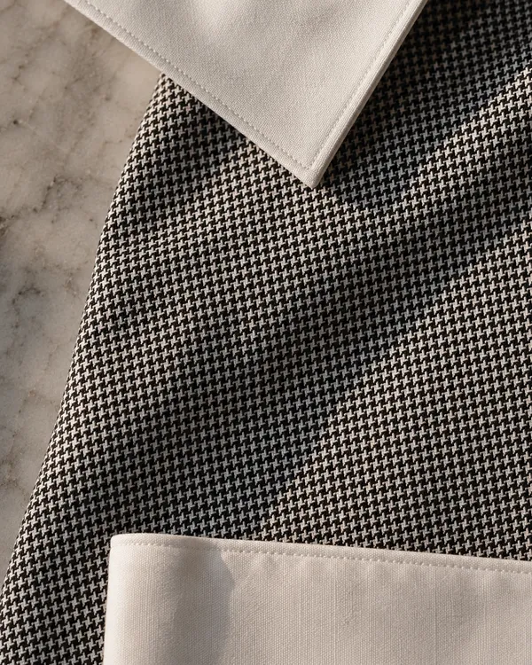 Mens_Albini_Stretch_Cotton_Micro_Houndstooth_Shirt(GSG1033)