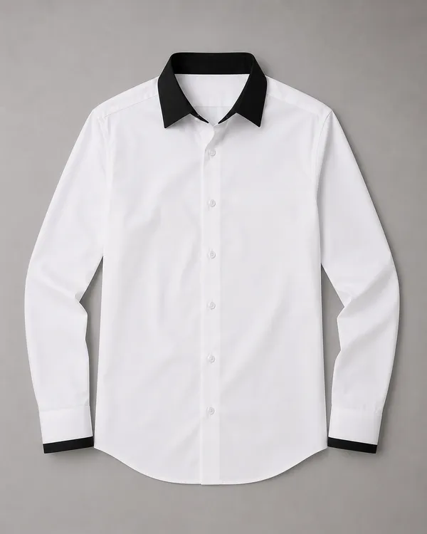 Mens_White_Giza_Cotton_Contrast_Collar_Shirt(GSG1028)
