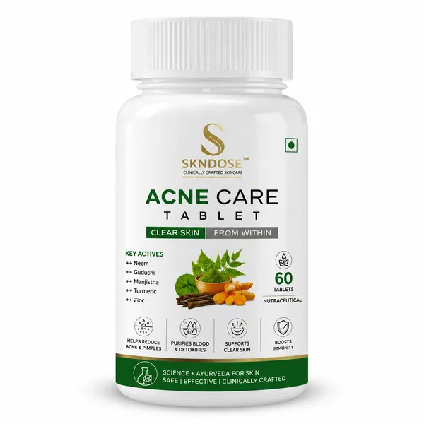 SknDose_Acne_Care_Neem_Guduchi_Manjistha_Turmeric_Zinc_Tablets