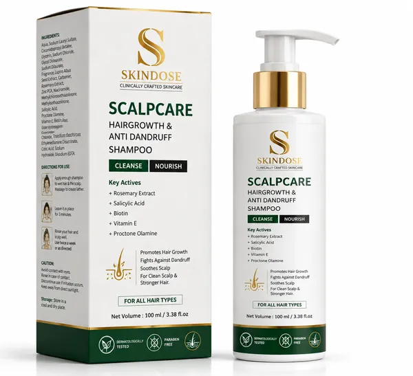 Skindose_Scalpcare_Hairgrowth_Anti_Dandruff_Shampoo