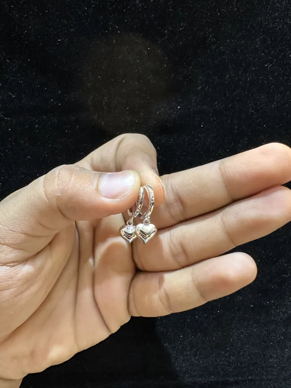Silver_Sterling_Heart_Charm_Hoop_Bali_Earrings_For_Women