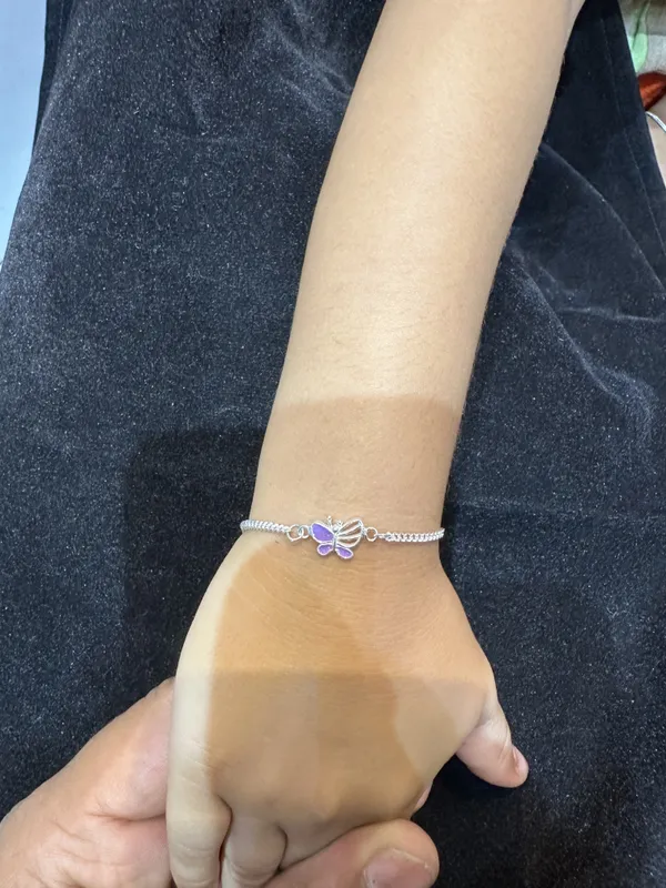 Silver_And_Purple_Sterling_Silver_Butterfly_Charm_Bracelet_For_Kids