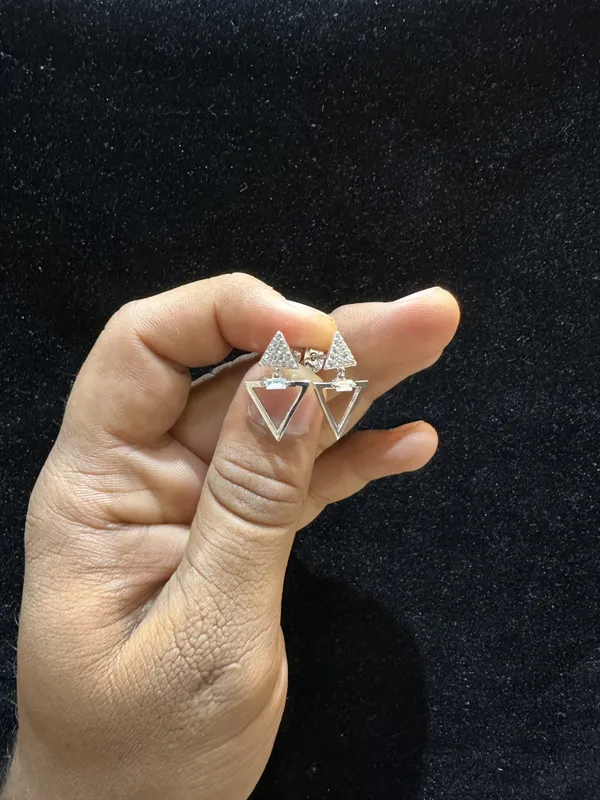 Silver_Sterling_Geometric_Triangle_Dangle_Earrings_For_Women