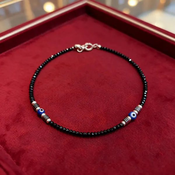 Silver_And_Black_Sterling_Black_Beaded_Evil_Eye_Anklet_For_Women