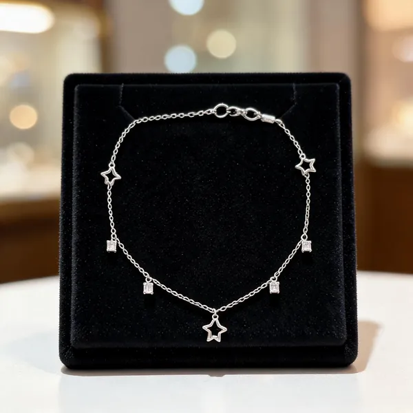Silver_Sterling_Silver_Star_Charm_Anklet_For_Women
