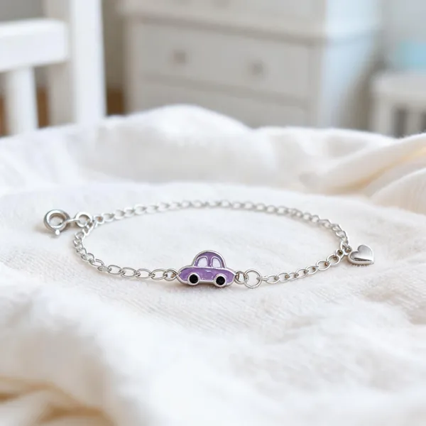 Silver_Sterling_Silver_Car_Charm_Chain_Bracelet_For_Kids