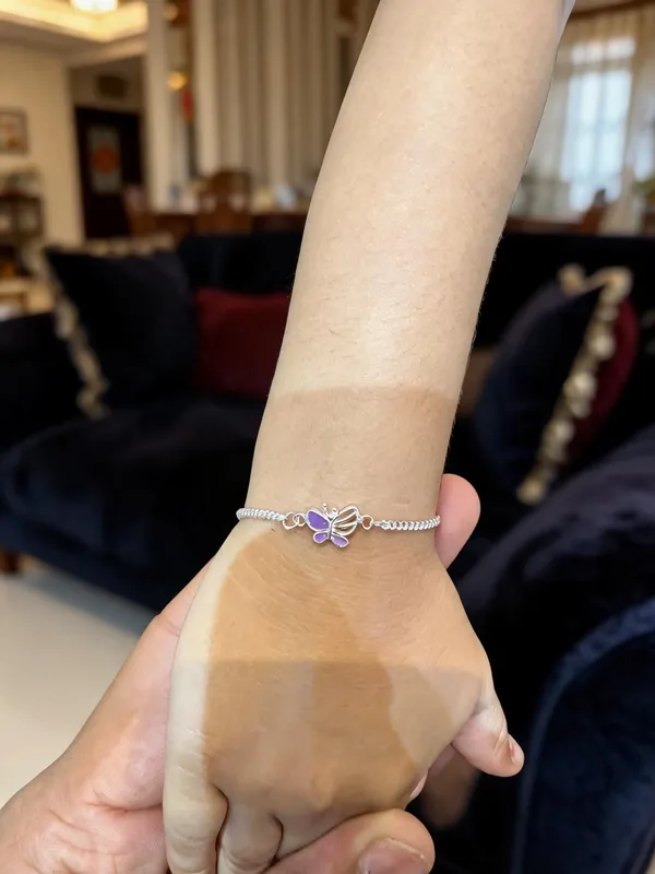 Silver_And_Purple_Sterling_Silver_Butterfly_Charm_Bracelet_For_Kids