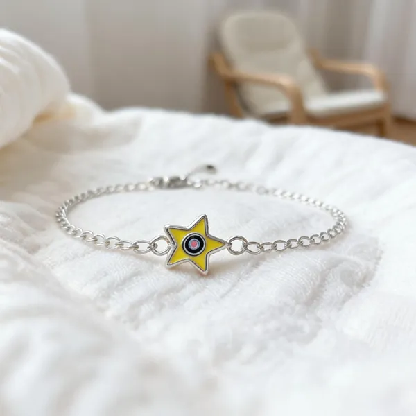 Silver_And_Yellow_Sterling_Star_Evil_Eye_Charm_Bracelet_For_Girls