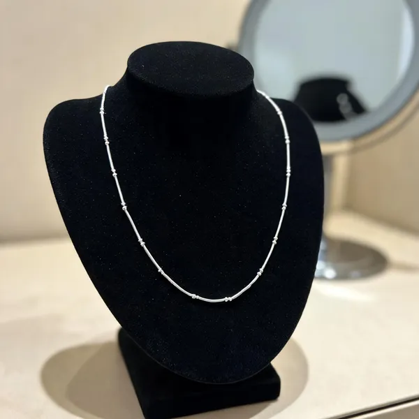 Silver_Sterling_Silver_Beaded_Snake_Chain_Necklace_For_Women