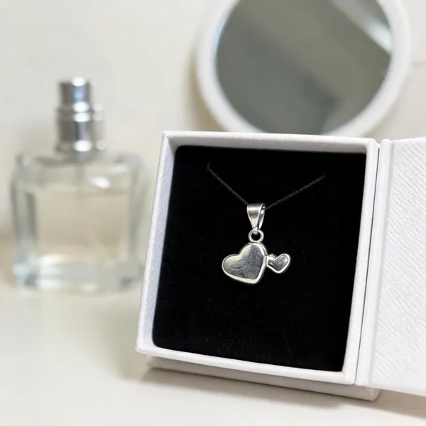 Silver_Sterling_Silver_Double_Heart_Charm_Pendant_For_Women