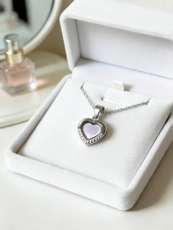 Silver_Pink_Stone_Heart_Shape_Pendant_For_Women
