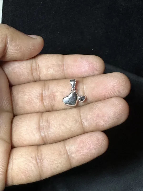 Silver_Sterling_Silver_Double_Heart_Charm_Pendant_For_Women