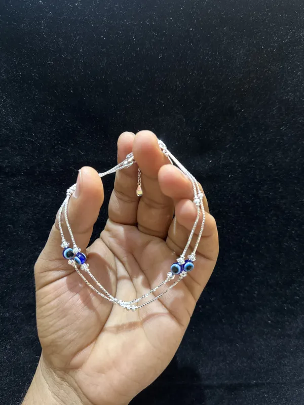 Silver_Sterling_Evil_Eye_Charm_Chain_Anklet_For_Women