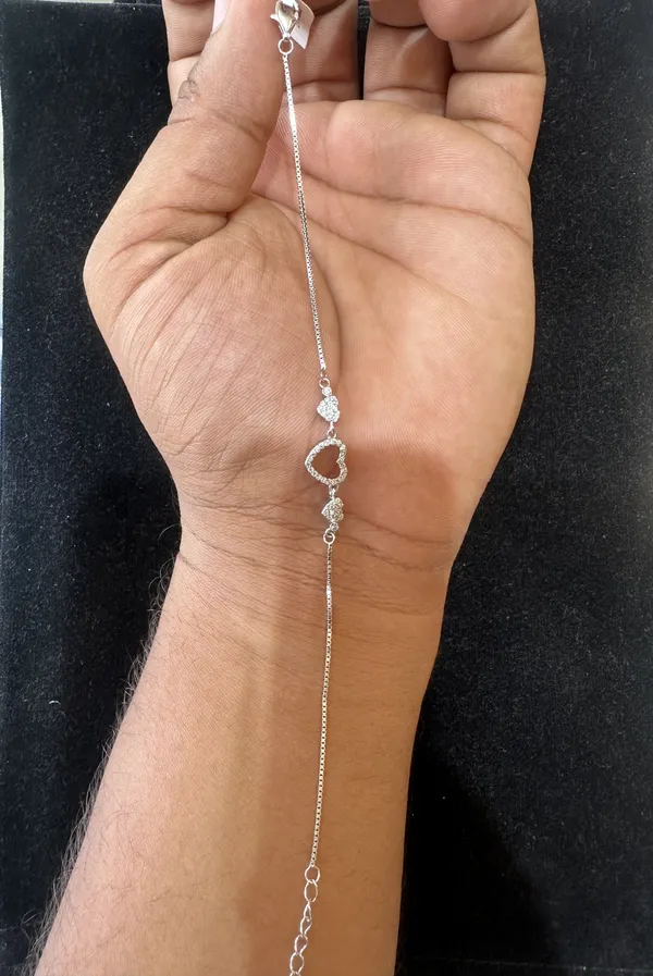 Silver_Sterling_Silver_Heart_Charm_Chain_Bracelet_For_Women