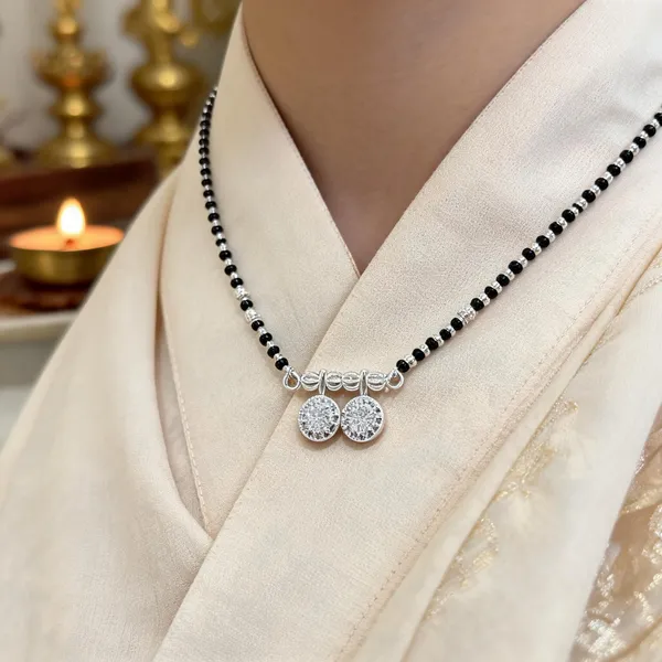 Silver_Sterling_Silver_Double_Round_Pendant_Mangalsutra_For_Women