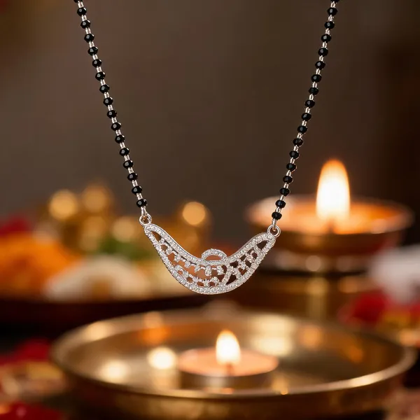 Silver_Sterling_Black_Beaded_Cz_Wing_Pendant_Mangalsutra_For_Women