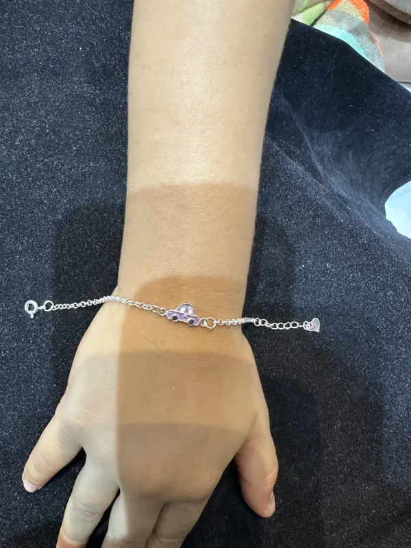 Silver_Sterling_Silver_Car_Charm_Chain_Bracelet_For_Kids