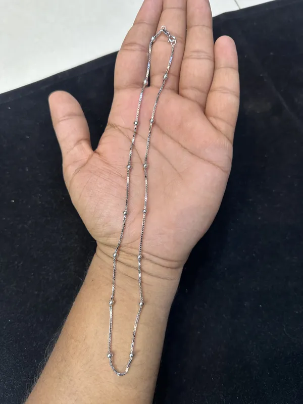 Silver_Sterling_Beaded_Box_Chain_Necklace_For_Women