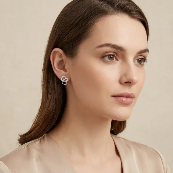 Silver_Sterling_Double_Heart_Stud_Earrings_For_Women