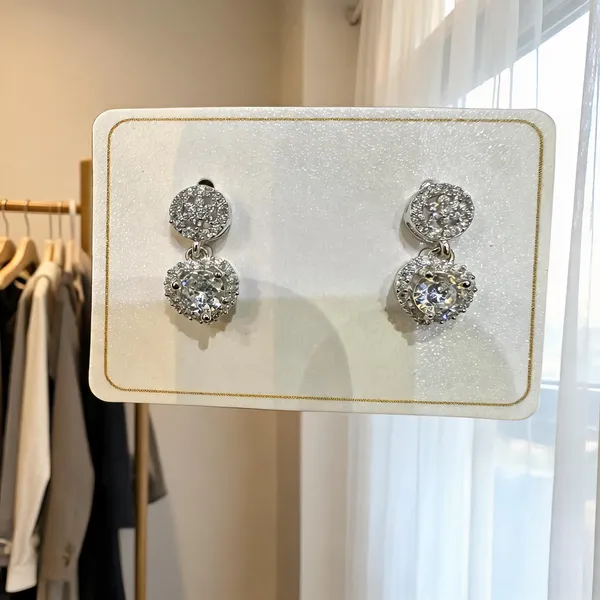Silver_Sterling_Silver_Cubic_Zirconia_Drop_Earrings_For_Women