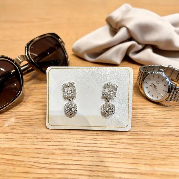 Silver_Sterling_Studded_Drop_Top_Earrings_For_Women