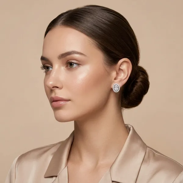 Silver_Oval_Halo_Cubic_Zirconia_Stud_Earrings_For_Women