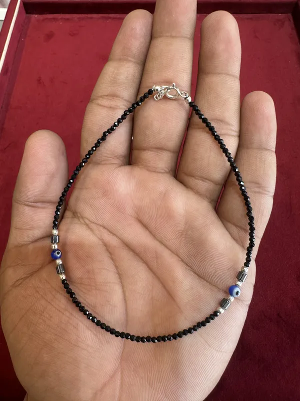 Silver_And_Black_Sterling_Black_Beaded_Evil_Eye_Anklet_For_Women
