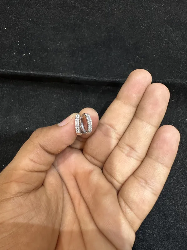 Silver_Sterling_Studded_Small_Hoop_Bali_Rings_For_Women