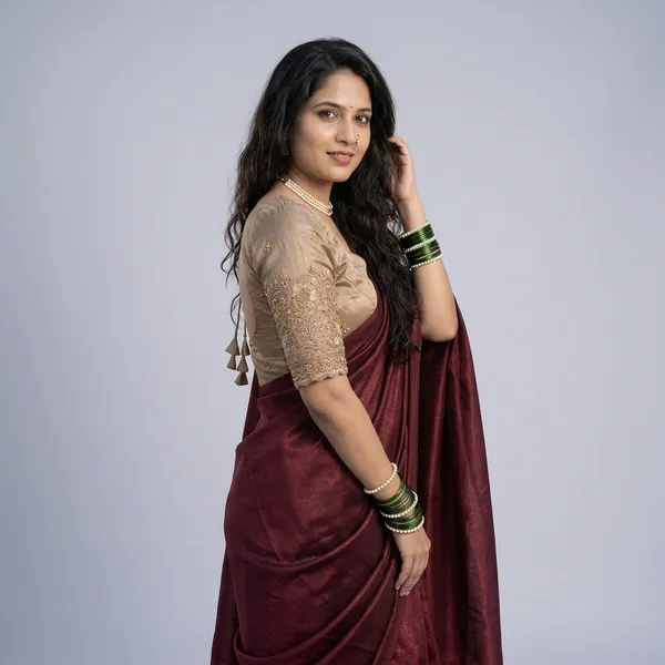 Solid/Plain_Bollywood_Georgette_Saree_(Maroon)