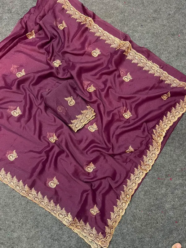 Embroidered_Bollywood_Georgette_Saree_(Wine)