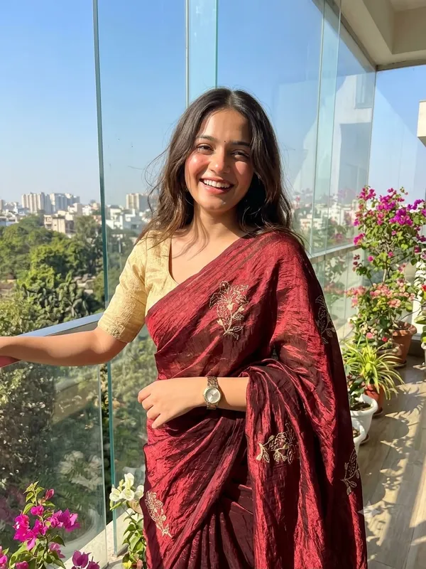 Maroon_Premium_Silk_Saree_With_Heavy_Sequins_Floral_Embroidery_Work_And_Unstitched_Blouse