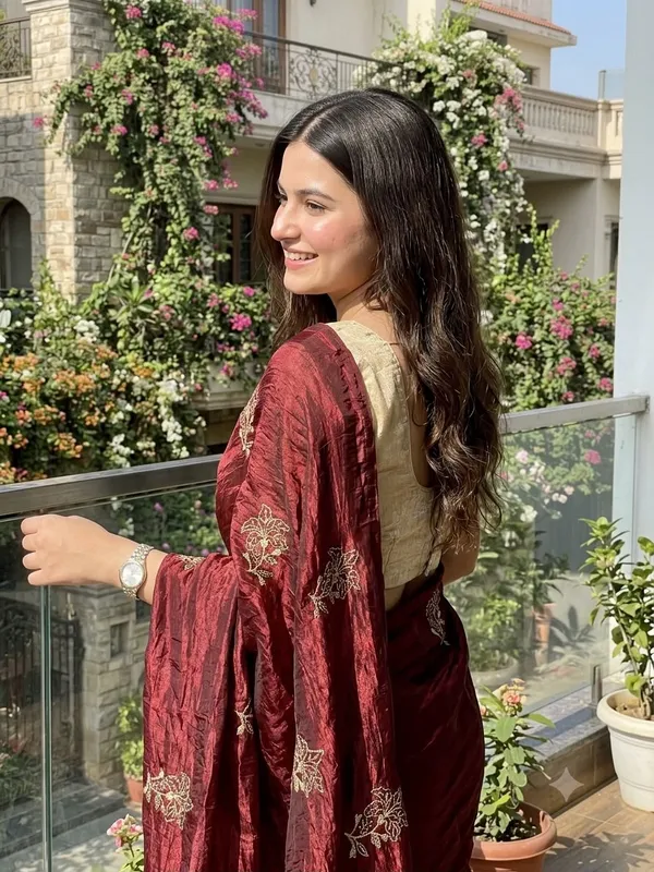 Maroon_Premium_Silk_Saree_With_Heavy_Sequins_Floral_Embroidery_Work_And_Unstitched_Blouse