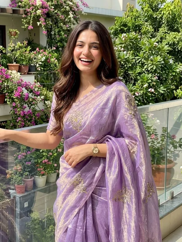 Premium_Lavender_Silk_Saree_With_Heavy_Sequins_Floral_Embroidery_Work_And_Unstitched_Blouse